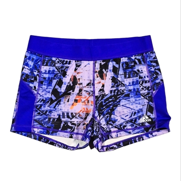 Adidas Techfit Medium Compression Purple Active Shorts Size Large - Picture 1 of 3